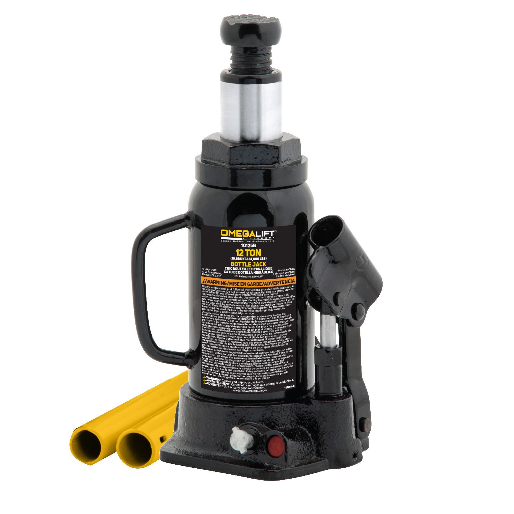 12 Ton Hydraulic Bottle Jack