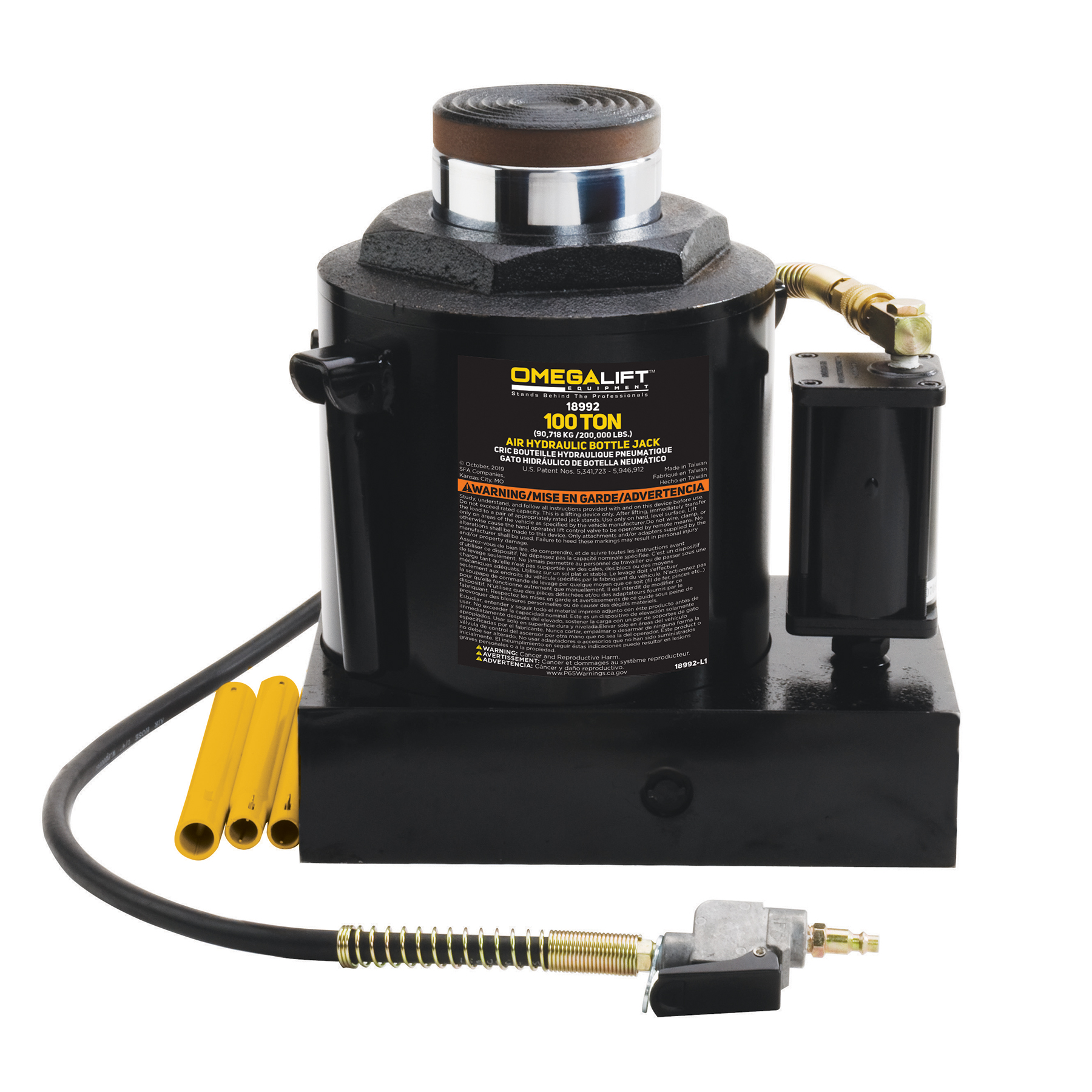 100 TON HYD. AIR ACTUATED BOTTLE JACK
