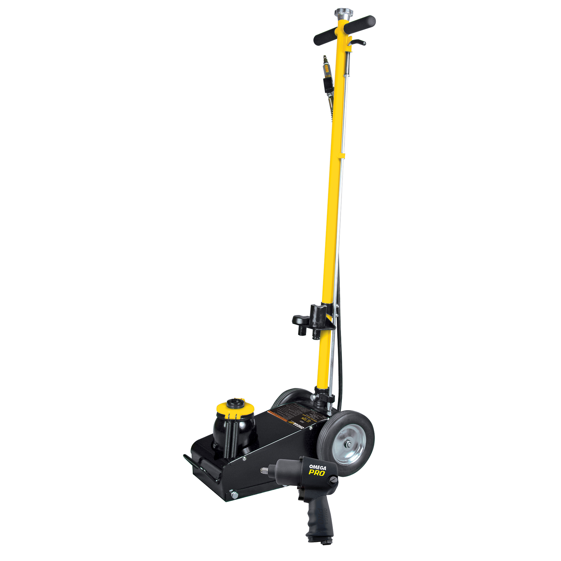 22 TON AIR/HYDRAULIC AXLE JACK WITH 82002 1/2"DR. AIR IMPACT WRENCH