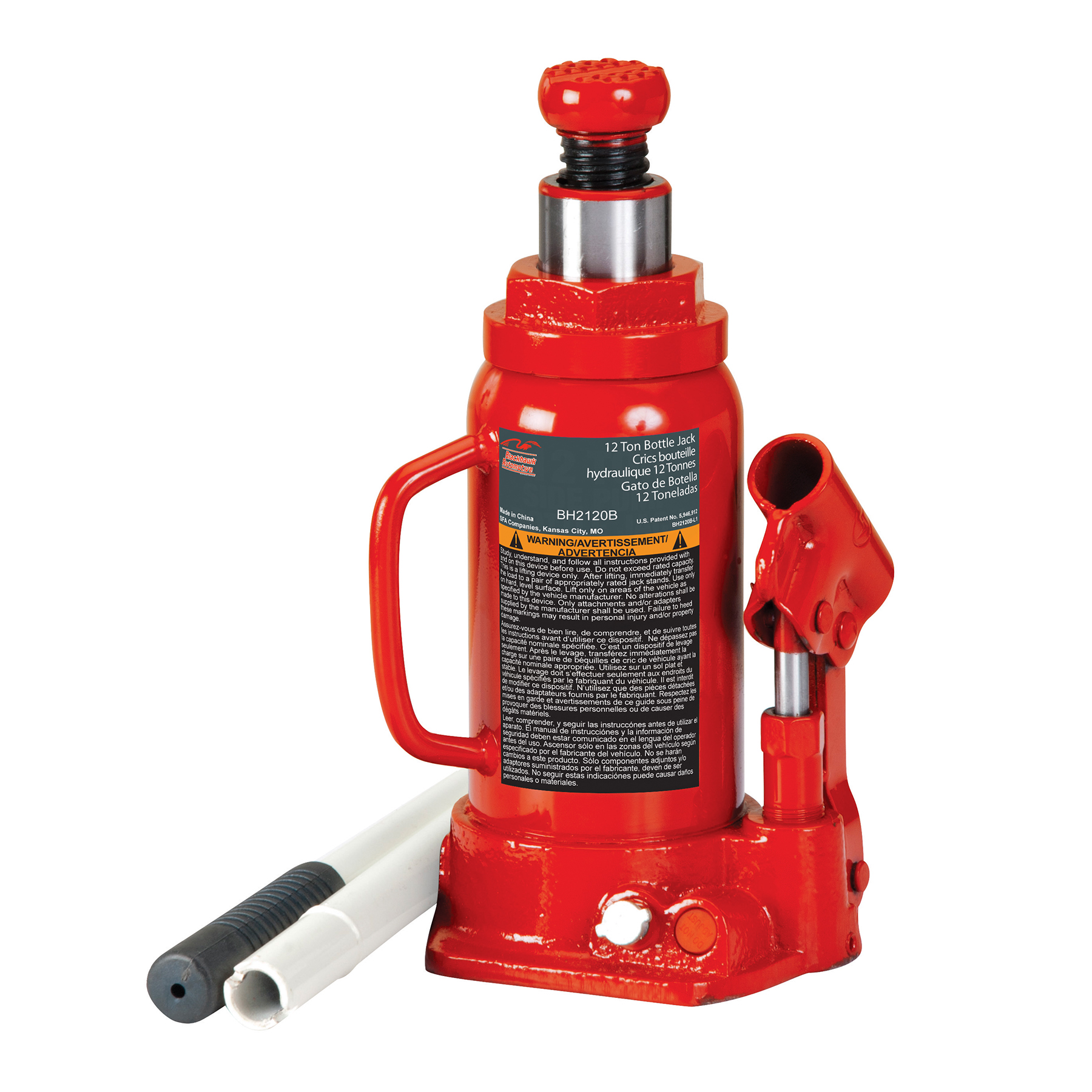 12 TON HYD. SIDE PUMP BOTTLE JACK
