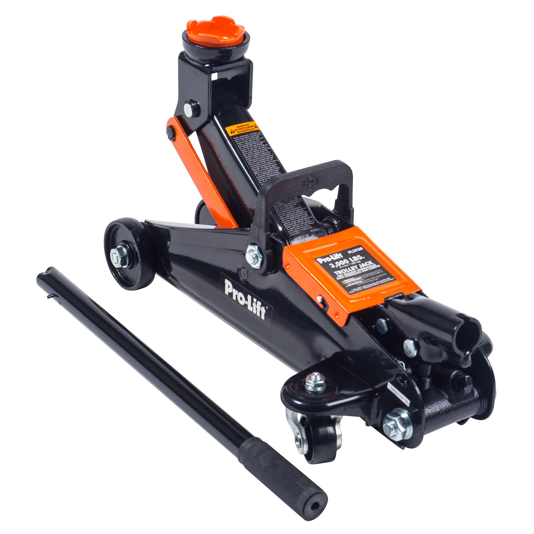 3,000 LBS TROLLEY JACK W/ BLOW MOLD CASE ORANGE COLOR