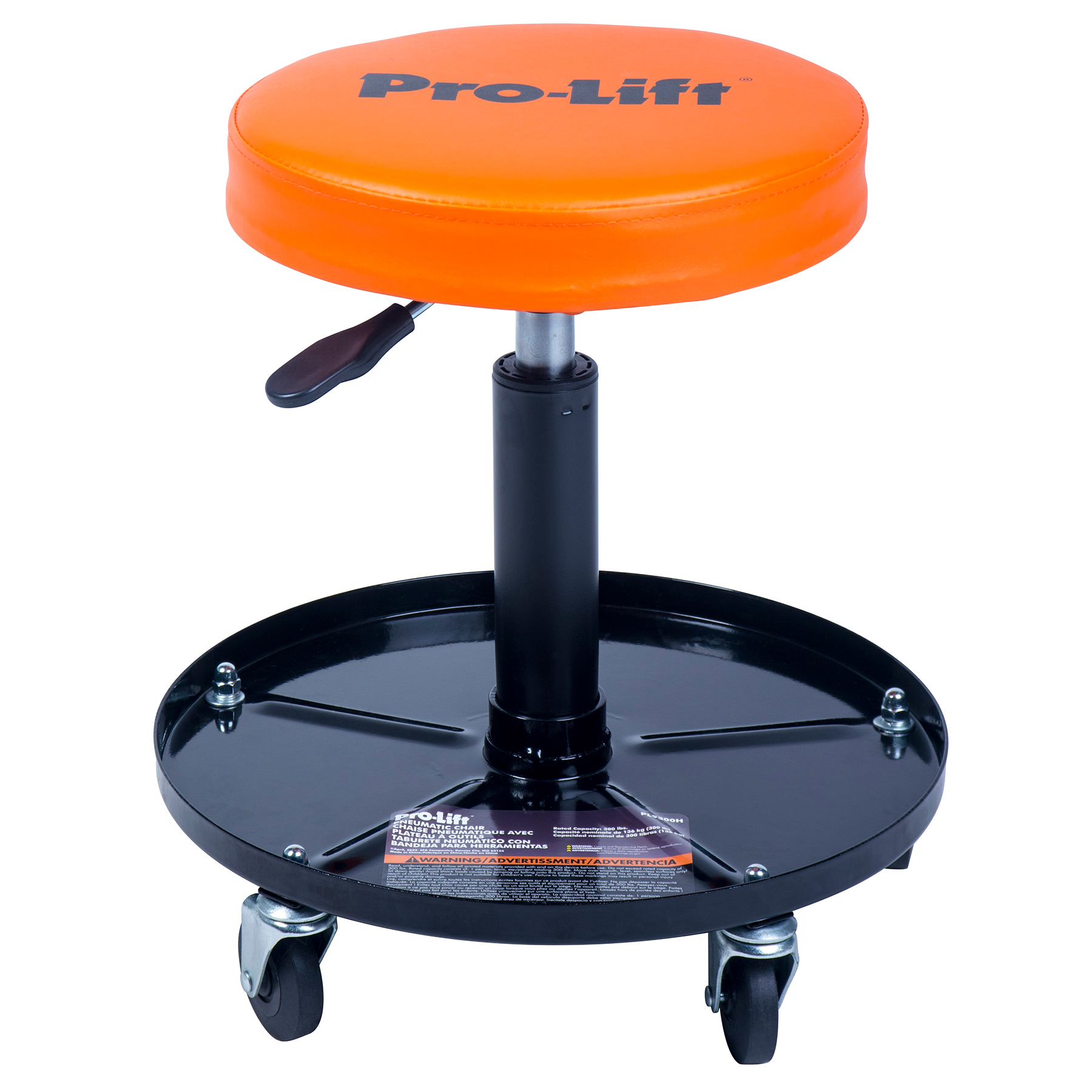 300 LBS, PNEUMATIC CHAIR ORANGE COLOR